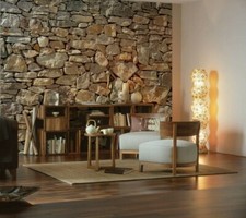 Papier Peint En Pierre Naturelle Pour Salon Chambre Murale Roches Marron Gris