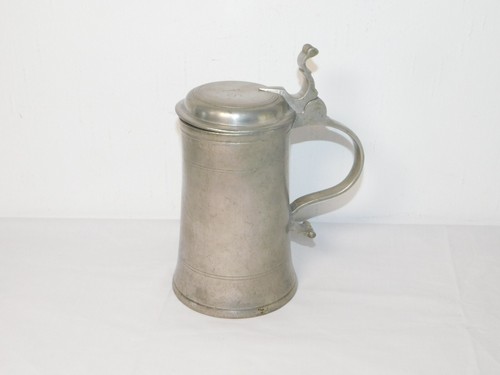 Antique cruche étain avec - cruche,