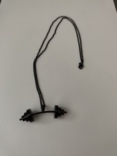 Pendentif Collier Haltère Sport Musculation 