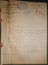 ancienne lettre chemin de fer de France SNCF 1938 Boulogne sur mer Lille