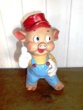 Vintage Ancien pouet NAF NAF 3 PETITS COCHONS 23 cm DISNEY logo éléphant LEDRA