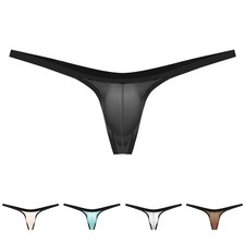 Mini slip homme taille basse string sous vêtement avec pochette bombée tissu e