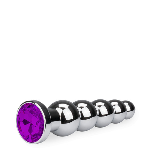Plug métal bijou anal - , rosebud