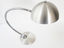 LAMPE DE BUREAU CHROME & ACIER BROSSE 1960 1970 VINTAGE SPACE AGE 60S 70S