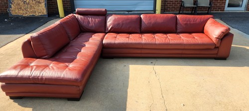 Roche bobois leather sectional - bobois,