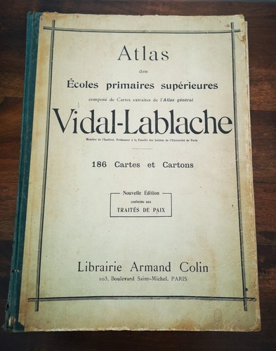 Ancien 1927 atlas - ancien, des