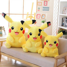 peluche Pokemon Pikachu avec gros sourire grande taille