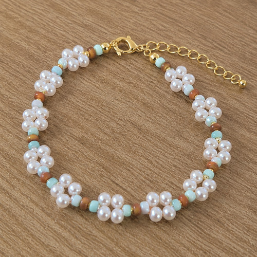 Bracelet femme perles - , nacrées