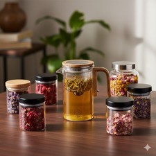 Théière Verre Magnétique AureaTea – Infuseur Aimanté & Filtre Inox Premium