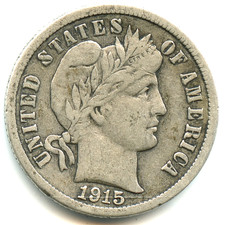 USA one dime argent Barber