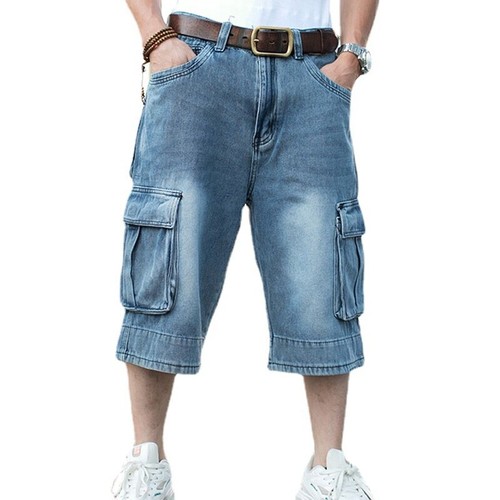 Shorts jean droit - droit, baggy