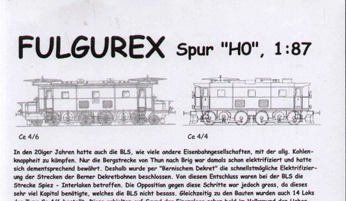 Fulgurex information sheet - fulgurex, ho
