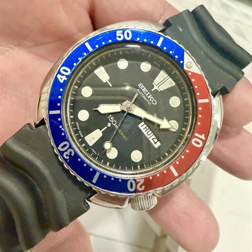Vintage seiko turtle pepsi - vintage,