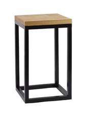 Porte-plante bois chêne 42cm – petit support fleur naturel