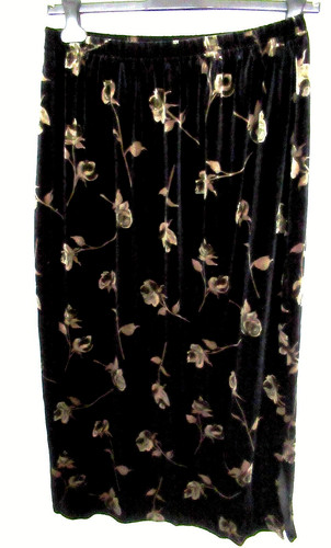 Jupe longue neuve velours noir - jupe,