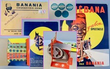 CINEBANA PUB BANANIA 1963 COMME NEUF + 4 HISTOIRES + TICKETS+ ENVELOPPE BANANIA