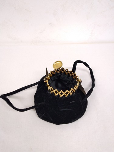Sac main vintage velours - main,
