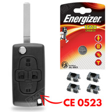 Boitier Télécommande pour Clé Plip CITROEN C8 ➜CE0523 ✚ Switch ✚ Pile CR1620