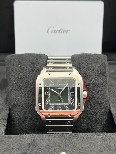 Cartier santos green dial - cartier,
