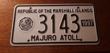 plaque immatriculation Iles Marshall - Marshall Islands license plate Majuro Usa