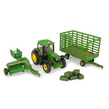 ERTL, Ensemble pour le foin JOHN DEERE – 6210R presse à balles 338 chariot à ...