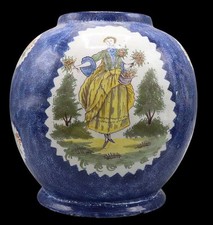 Vase en faïence de Bruxelles vers 1830