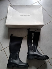 Bottes Calvin Klein - HIGH RAINBOOT NEOPRENE - Black / Noir - Etat NEUF - T.39