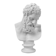 Statue grecque tête buste Farnese Hercule sculpture copie marbre moulé 7,8 po...