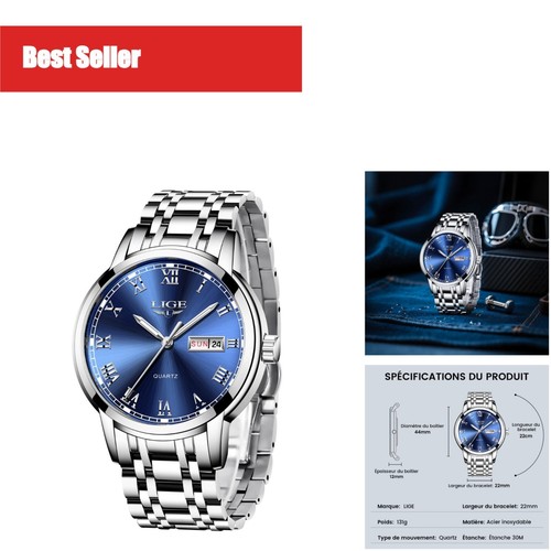Lige montre homme analogique - lige,