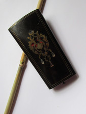 XIX Nécessaire Couture Marqueterie Boulle Ecaille de tortue Accessoires Vermeil