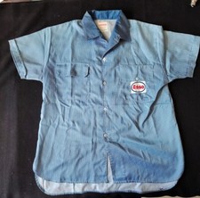 Authentique Chemise De Pompiste ESSO/ EMSO TOULOUSE /blousenyl Label/1958