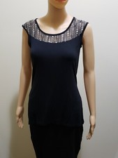 Women Sheer Back Top wPolka Dot in Black/tan US XS New with Tag