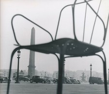 Étude lignes place la Concorde, une chaise photo photographie vintage v. 1950
