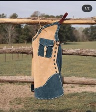 Chaps en cuir Cowboy Western Chap Rodeo Ranch Pant Equesterian Horse Riding Chap