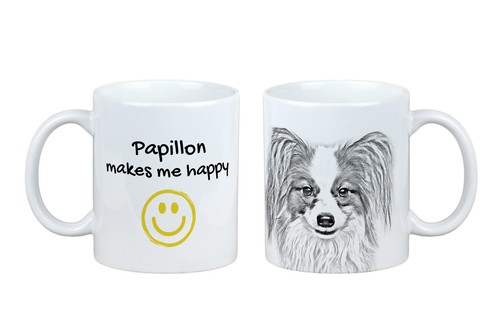 Papillon tasse avec chien - , me