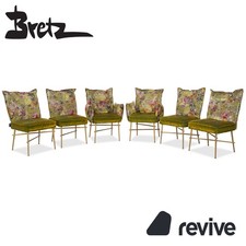 6er Ensemble Bretz Ohlinda Tissu Chaise Vert Saint-Jean Olive Multicolore Motif