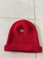 Bonnet lacoste rouge vintage, taille unique, bon état EBAY
