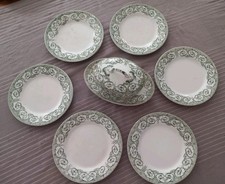 ASSIETTES À DESSERT ANCIENNES CONFITURIER CREIL ET MONTEREAU DU SERVICE DUBARRY 