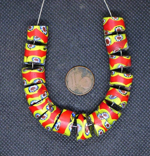 Perles millefiori verre murano - perles,