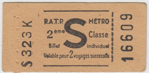 Ticket métro ratp - ratp, s