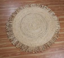 Main Tressé Jute Naturel Rond