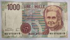 ITALIE Billet de 1000 lire "Montessori" ND (1990-2001)