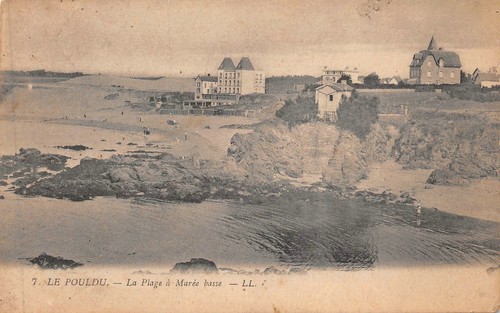 Cpa pouldu plage maree - le,