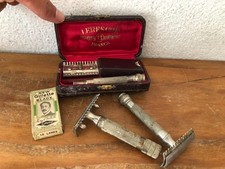❤️?‍⬛Anciens rasoirs LERESCHE France dans son coffret + lames    Vintage