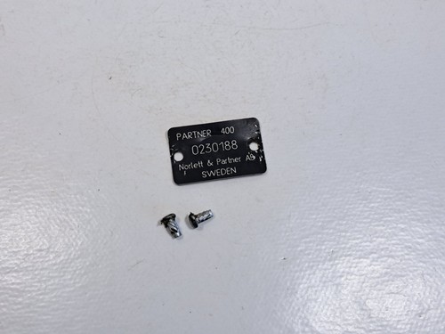 Plaque identification - plaque, d'identification
