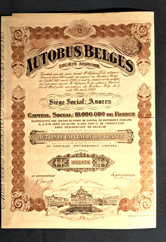 Autobus belges action titre - belges, /