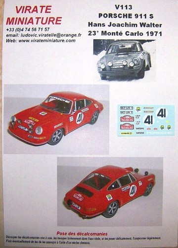 V113 porsche 911 - 911, rallye
