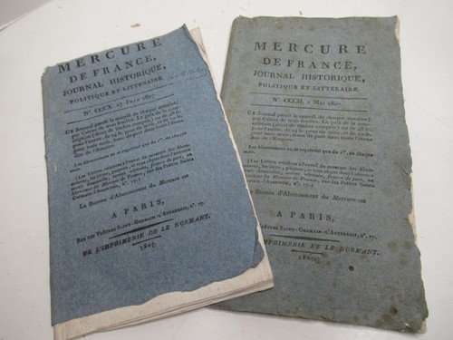 Journal mercure de - journal, "mercure