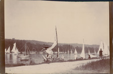 France, Course de voiliers, ca.1900, Vintage citrate print Vintage citrate print