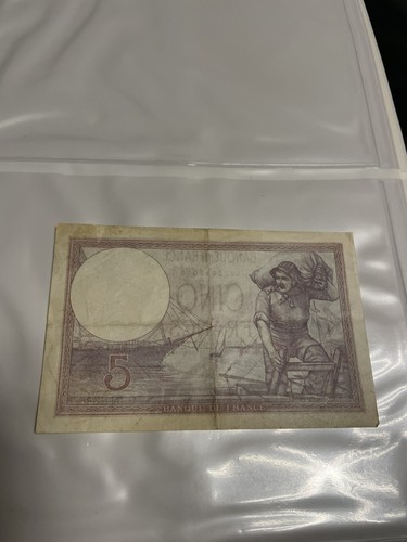 Rare billet francs violet - rare, 5